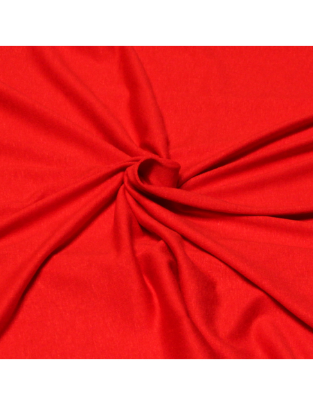 Jersey uni viscose & élasthanne - Rouge