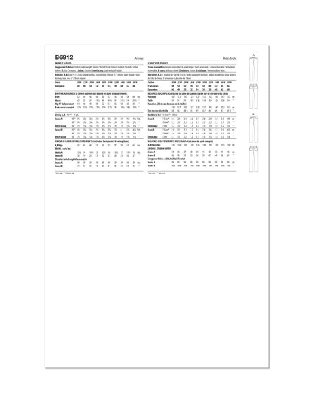 Patron Butterick 6912/W3 - Jean