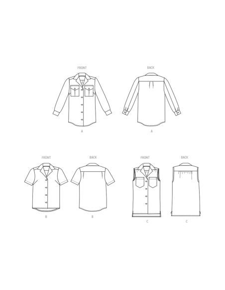 Patron Butterick 6924/F5 - Chemise