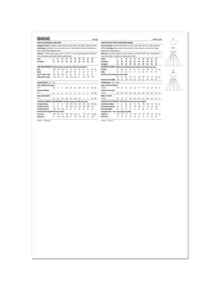 Patron Butterick 6938/F5 - Robe