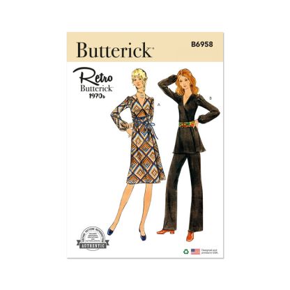 Patron Butterick 6958/Y5 - Robe, tunique et pantalon