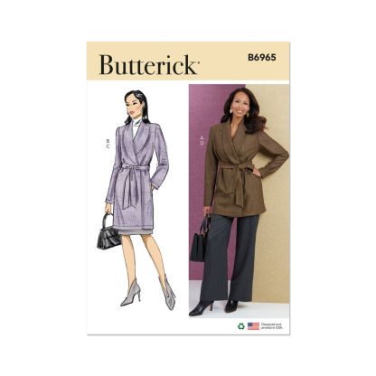 Patron Butterick 6965/B5 - Veste, jupe droite et pantalon