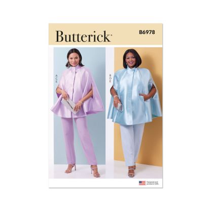 Patron Butterick 6978/BB - Cape, haut et pantalon