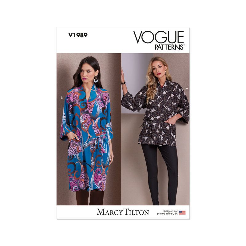 Patron Vogue 1989 A - Veste ample style kimono