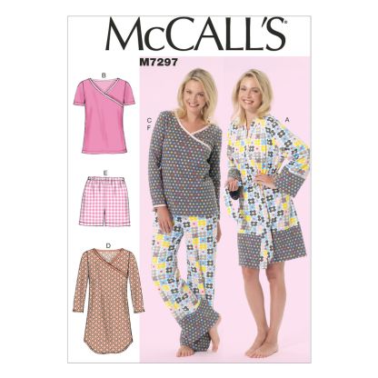 Patron McCall's 7297.RR - Peignoir, ceinture, haut, robe, short et pantalon
