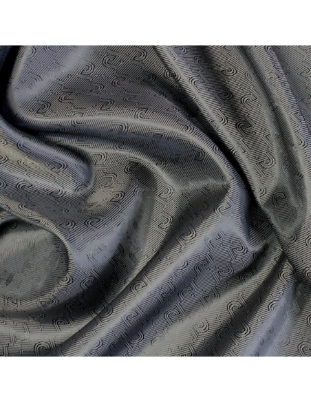 Doublure jacquard acétate & viscose - Géométrie grise