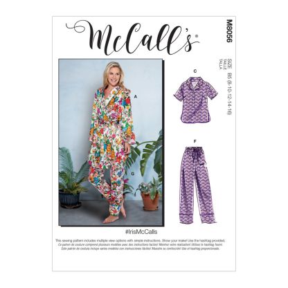 Patron McCall's 8056.F5 - Robe de chambre, haut et pantalon