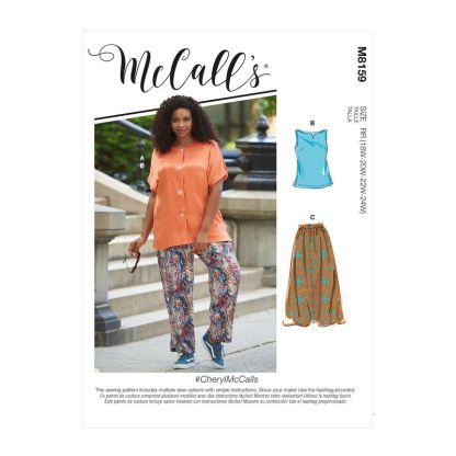 Patron McCall's 8159.RR - Chemise, haut, jupe et pantalon