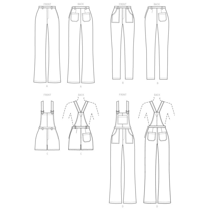 Patron McCall's 8162.E5 - Jeans et salopettes