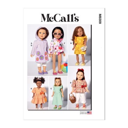 Patron McCall's 8309.OS - Vêtements pour poupée de 46cm