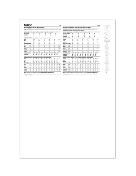 Patron McCall's 8456.W2 - Haut, shorts et pantalon