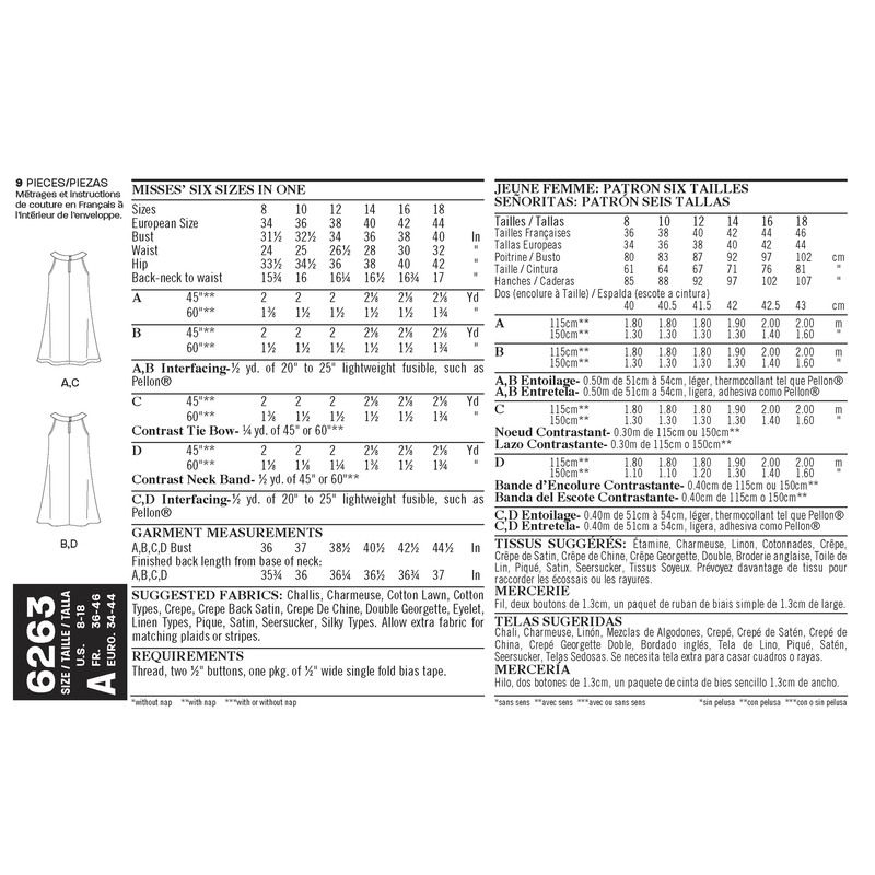 Patron New Look 6263 - Robe