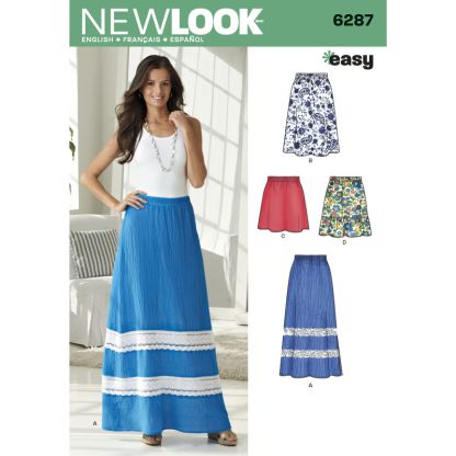 Patron New Look 6287 - Jupes