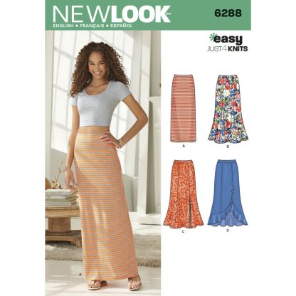 Patron New Look 6288 - Jupe longue
