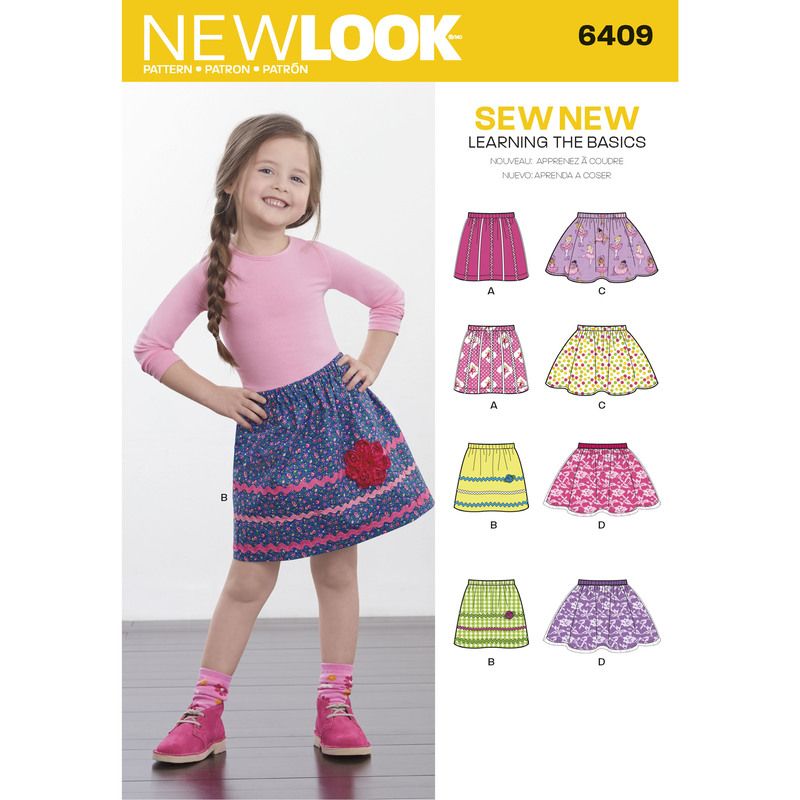 Patron New Look 6409 - Jupe fillette