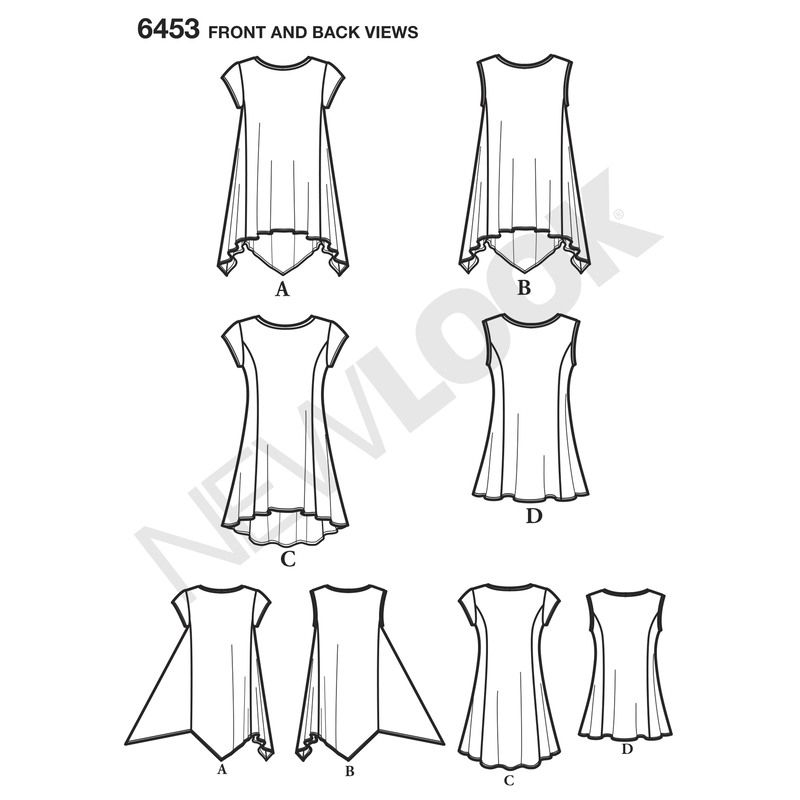 Patron New Look 6453 - Tunique
