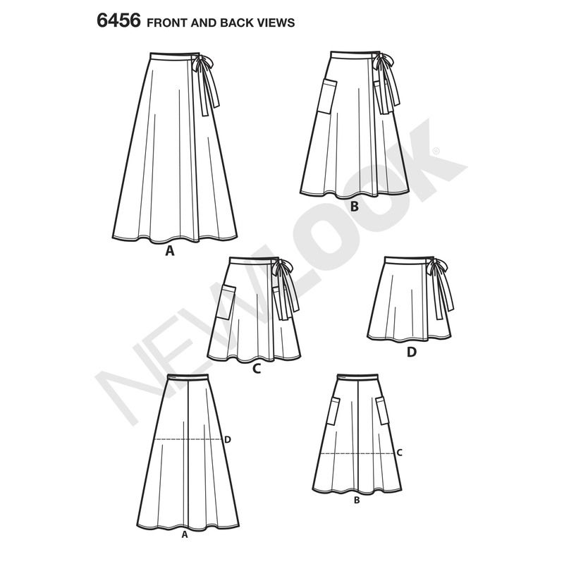 Patron New Look 6456 - Jupe